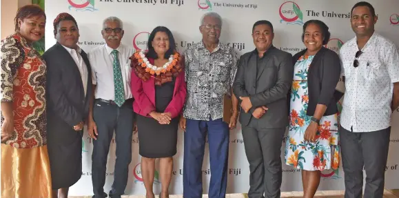  ?? Photo: University of Fiji ?? University of Fiji staff members and students held a welcoming ceremony for the Vice Chancellor at Saweni Campus on September 4, 2019.