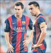  ?? GETTY ?? Xavi (right) was upset with Lionel Messi being snubbed.