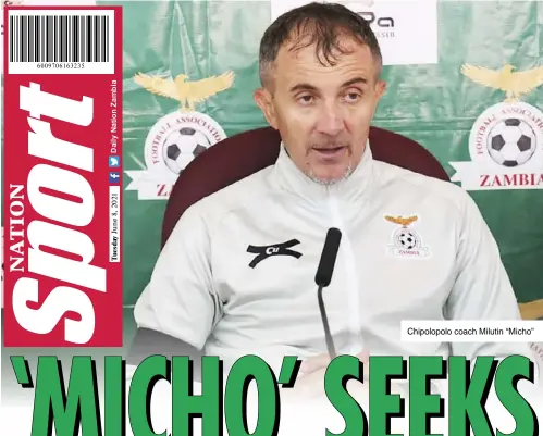  ??  ?? Chipolopol­o coach Milutin “Micho”