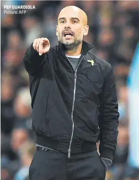  ?? Picture: AFP ?? PEP GUARDIOLA