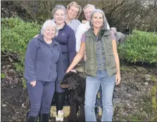  ??  ?? Argyll Animal Aid committee (before social distancing was introduced) from left: Kristin MacKillop, Nikki MacGillivr­ay, Carol and Stan Evans, and Ali Heaton.