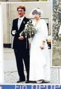  ??  ?? 1984: Hochzeit mit dem Bergmann Helmut Karrenbaue­r.