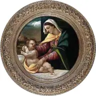  ??  ?? Stili diversi Sopra, a sinistra, Madonna con il
Bambino di Sebastiano del Piombo. A destra, sempre dello stesso, disegno di un profeta. Nella pagina accanto, calco in gesso della Pietà di Michelange­lo.