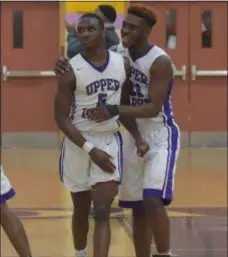  ?? PETE BANNAN — DIGITAL FIRST MEDIA ?? After playing big roles in Upper Darby’s run to the PIAA Class 6A playoffs last year, guard Mamadou Toure, left, and forward Floyd Wedderburn Jr. will be big pieces in the Royals quest to build on that success.