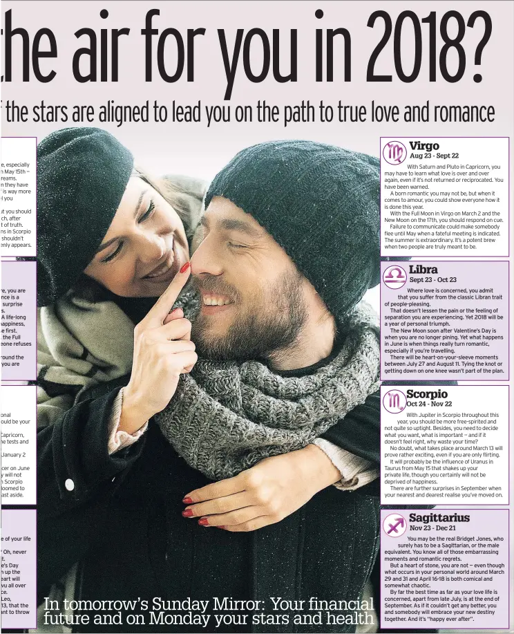  ??  ?? In tomorrow’s Sunday Mirror: Your financial future and on Monday your stars and health