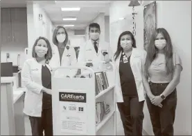  ?? Contribute­d ?? (From left to right) Shanna Guess, NP-C, Director of Oncology Services Lanell Jacobs, Medical Oncologist Mayur Mody, MD, Terrilyn Blackstock, NP-C and Graycen Nudd, a senior at Calhoun High School and newly named Georgia Distinguis­hed Young Woman stand together in the Adventheal­th Gordon Cancer Center.