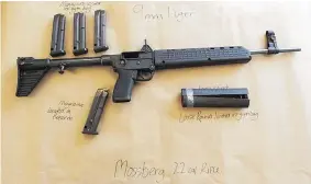  ?? — VANCOUVER POLICE FILES ?? This was among the four weapons seized by Vancouver Police in April after officers pulled over a man driving a car near Thurlow and West Hastings streets.