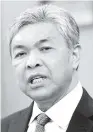  ??  ?? AHMAD ZAHID