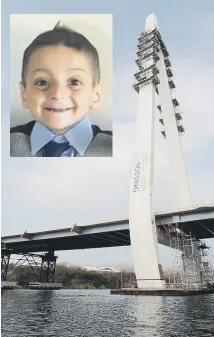  ??  ?? Bradley Lowery and the new Wear crossing.