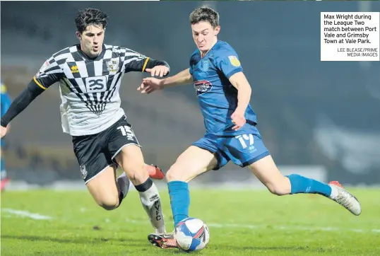  ?? LEE BLEASE/PRIME
MEDIA IMAGES ?? Max Wright during the League Two match between Port Vale and Grimsby Town at Vale Park.