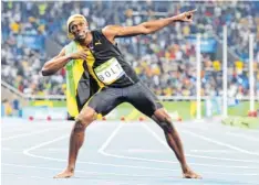  ?? Foto: Srdjan Suki, dpa ?? Ein bisschen Show muss sein: Usain Bolt.