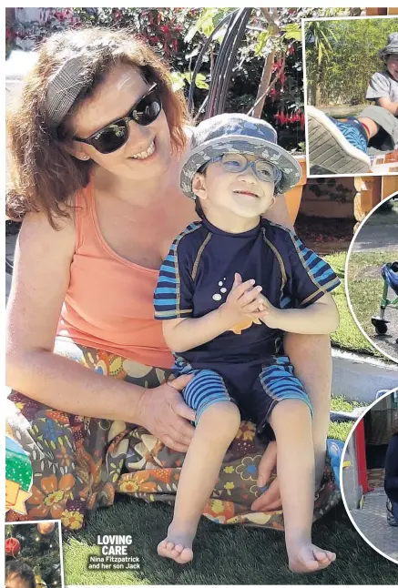  ??  ?? LOVING CARE Nina Fitzpatric­k and her son Jack