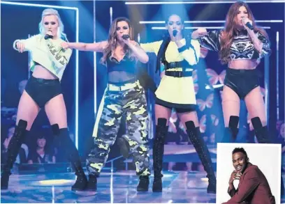  ?? Main picture: JAMES STACK/ BBC ?? Little Mix tribute act, Little Fix, who will perform at FamFest Warrington 2018; and, inset, right, Voice 2017 winner Mo Jamil, who will also appear