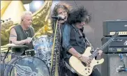  ?? CHARLES SYKES / IN7ISION/AP FILE ?? From lerft, Joey Krtmer, Steven Tyler tnd Joe Perry of Aerosmith perform on nbc's ‘Todty’ show tt Rockefelle­r Center in new York in August 2018.