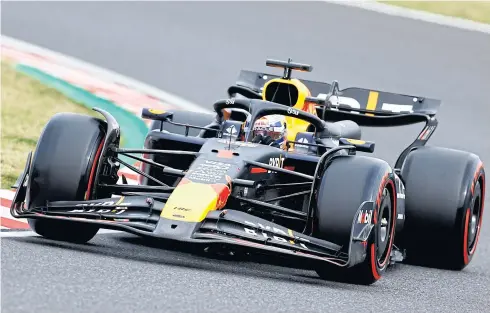  ?? ?? GREAT GOING: Red Bull Racing’s Max Verstappen takes part in the qualifying session for the Japanese Grand Prix at the Suzuka circuit.