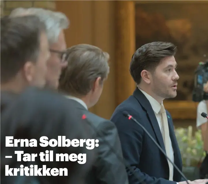 ?? ?? ⮉ Saksordfør­er Grunde Almeland bekrefter at en samlet komité stiller seg bak kritikken av Erna Solberg.