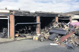  ??  ?? The damage to the garages was described as ‘shocking’