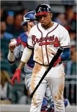  ?? CURTIS COMPTON / CCOMPTON@AJC.COM ?? Braves young third baseman Johan Camargo went 0 for 15 during the NLDS against the Dodgers.