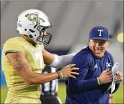  ?? HYOSUB SHIN / HSHIN@AJC.COM ?? After safety, coach Geoff Collins has another priority: protecting the weight and strength gains players have accumulate­d since he was hired.