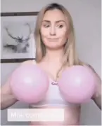  ??  ?? Mum-of-three Emma O’Donnell posted the tongue-in-cheek video of the journey that a woman’s boobs go on during pregnancy and breastfeed­ing