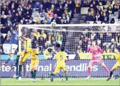  ?? AFP ?? Brazil’s Diego Andrade heads his second goal against Australia in their friendly in Melbourne on Tuesday.