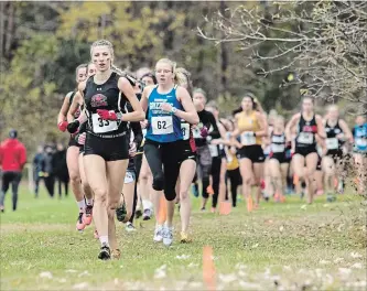  ?? SEAN TILDEN ?? Peterborou­gh native Janelle Hanna races to a first place finish at the OCAA cross country running championsh­ips for Fanshawe College on Oct. 27. Hanna will compete Saturday at the CCAA championsh­ips at Seneca College.