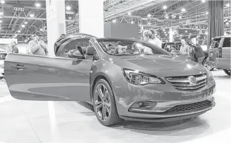  ?? Jon Shapley / Houston Chronicle file ?? Buick displayed its 2016 Cascada in January at the Houston Auto Show. The simplicity of Buick’s model line helped it on the reliabilit­y list.