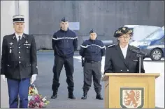  ??  ?? Lors de l’allocution de la préfète de l ‘Ariège