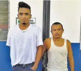  ??  ?? A proceso. Los dos hombres fueron detenidos durante el fin de semana anterior en Morazán.