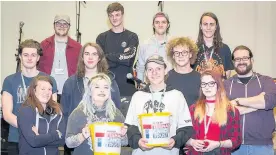  ??  ?? Pictured is Lydia Mason, front row second from the left, with musicians that performed at the Colours of Youth event.