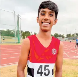  ?? ?? Ritvik Ganta represente­d MAC at the Basingstok­e AC meet last week.