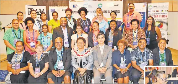  ?? Picture: LUKE NACEI ?? Participan­ts at the National Forum On Women In Politics at the Novotel Suva Lami Bay yesterday.