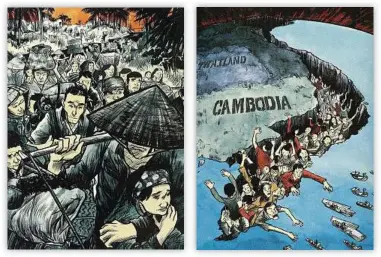  ??  ?? Vivid: by G. B. Tran is an illustrate­d journey of the author’s search for his roots. The drawings are imaginativ­e and striking.