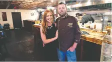  ??  ?? Husband and wife duo Kristy Thienes and Garret “Rusty” Thienes opened Harvest Eatery in Shaunavon in 2013 and are helping make the southwest