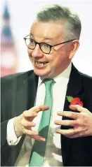  ??  ?? ADMISSION Michael Gove yesterday