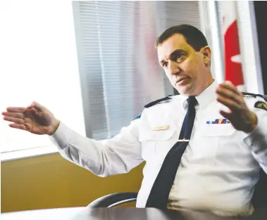  ?? JAMES PARK/POSTMEDIA NEWS ?? RCMP deputy commission­er Gilles Michaud says the force loses hundreds of criminal investigat­ors every year.