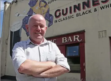  ??  ?? Liam Sinnott, new owner of the former Gaelic Bar, outside the premises on Distillery Road.