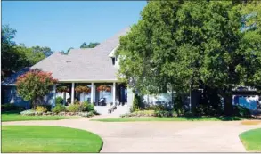  ?? PHOTOS BY LINDA GARNER-BUNCH/ARKANSAS Democrat-gazette ?? In addition to four bedrooms,   ve-and-a-half baths and three living areas, this Conway home offers a private backyard with a sparkling swimming pool and a pool house.