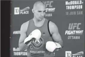  ?? The Canadian Press ?? Rory MacDonald takes part in an open workout at the Aberdeen Pavilion on Thursday, June 16, 2016 in Ottawa.