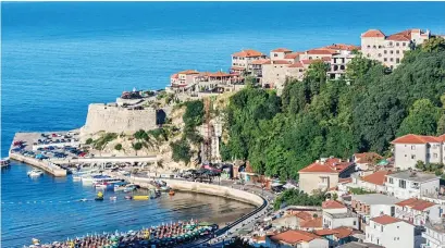  ??  ?? Charmer: The fortress old town of Ulcinj on the Adriatic coast offers commanding views