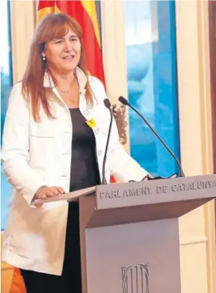 ?? // EFE ?? Laura Borràs, presidenta del Parlament de Cataluña, ayer en Barcelona