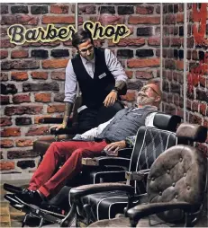  ??  ?? Die „Hair Factory“ist mitnichten nur Frauensach­e: Beim Barber-Shop geht es Männern an den Bart.