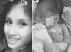  ??  ?? A combinatio­n image showing Marlen Ochoa-Lopez (left) and her baby Yadiel.