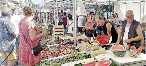  ?? - Crédits : A.L ?? Chez Roger, on achète et si on hésite, il fait goûter ses fruits ! Un vrai marchand de plein vent !