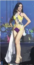  ?? ?? Best in Swimsuit winner is Miss Universe Philippine­s Cebu Heritage Mary Josephine Paaske