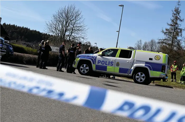  ?? BILD: FILIP LANDQVIST ?? Skjutninge­n utanför Alingsås orsakade en stor polisinsat­s.