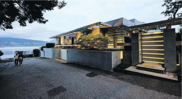  ?? MARK VAN MANEN ?? Chip Wilson’s Kitsilano house is a grey concrete structure with an assessed value of $73.12 million, the most expensive home in the province, according to the B.C. Assessment Authority. It’s listed at 15,694 square feet, with the basement boasting the most square footage