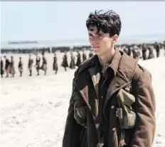  ?? WARNER BROS. ?? Fionn Whitehead stars in Dunkirk, a new film about an Allied evacuation before the U.S. entered the Second World War.