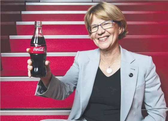  ??  ?? Coca-Cola Amatil CEO Alison Watkins – Coles’ plan to increase its house-brand range is nothing to worry about, she says.