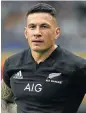  ??  ?? Sonny Bill Williams